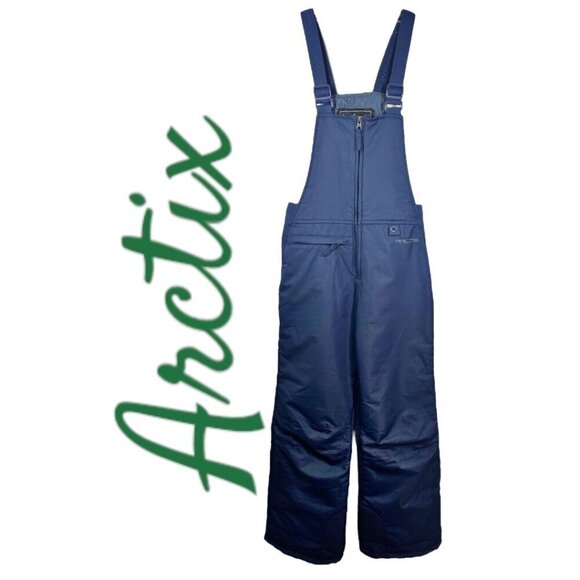 ARCTIX Youth Ski Snowboard Bib Overall Pants Navy Blue, Size Medium - Picture 2 of 9